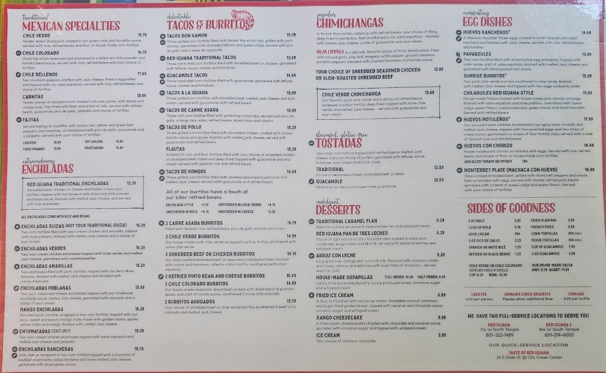 Red Iguana Menu - Image 3
