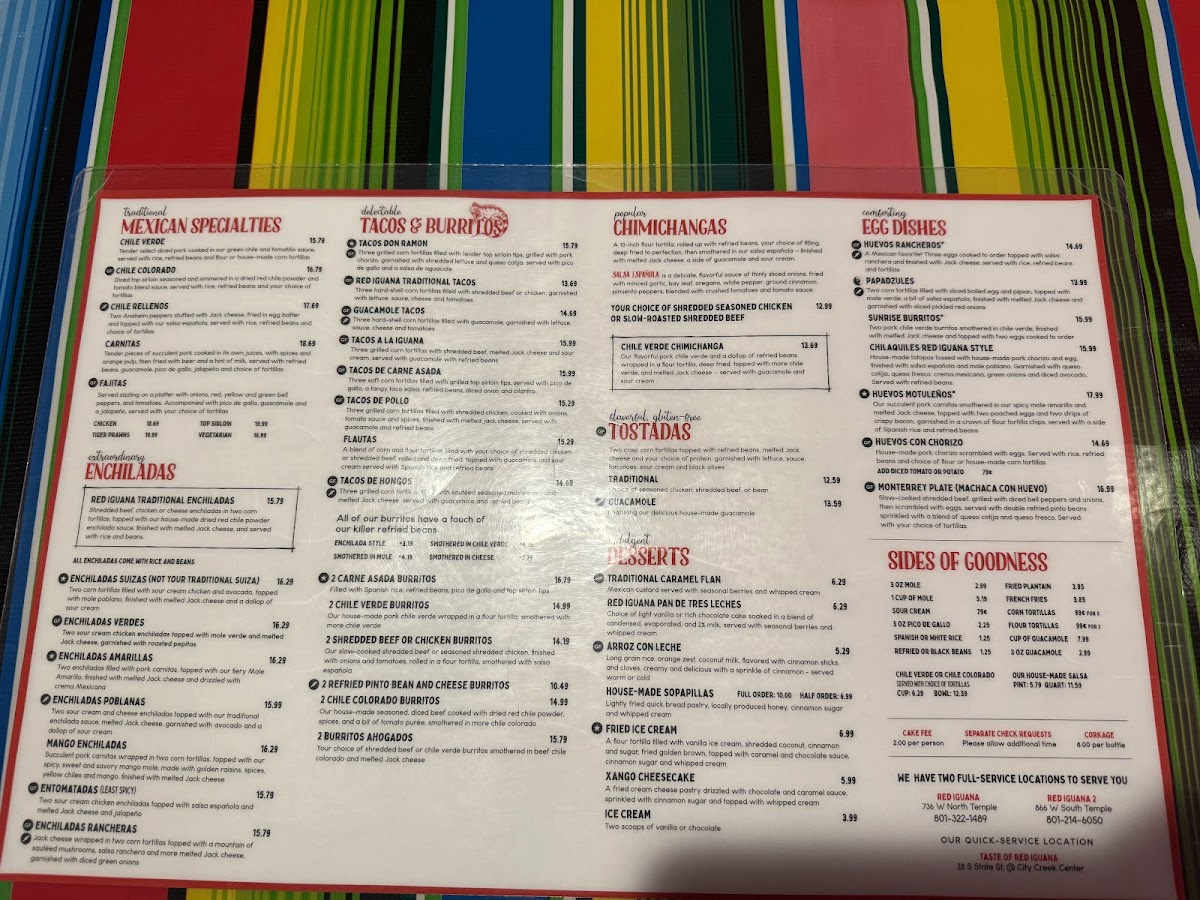 Red Iguana Menu - Image 6